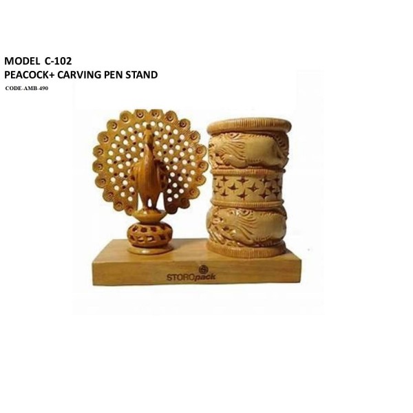 peacock carving stand