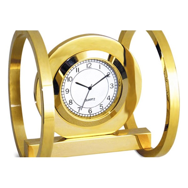 TABLE CLOCK WITH GOLD FINISHING 