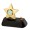 STAR SHAPE CLOCK WITH PEN STAND METAL
