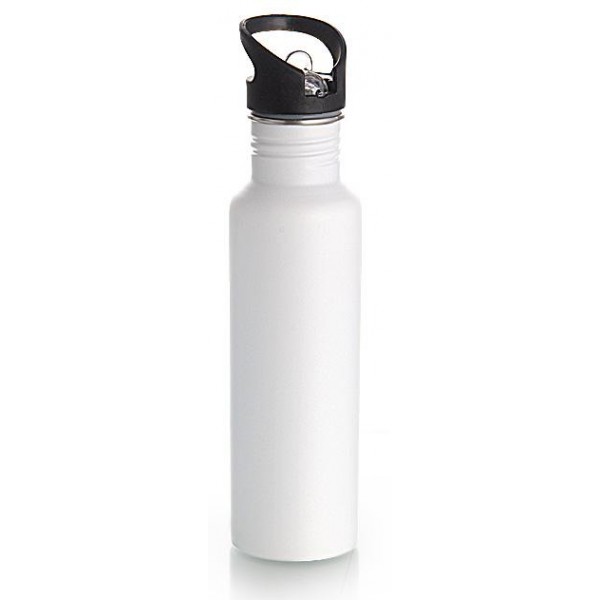 vintage white bottle with straw 650ml