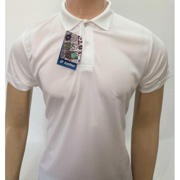 Lotto Dryfit White Polo T Shirt