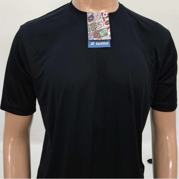 Lotto Dryfit polyster Black Round neck T shirt