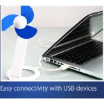 FOLDING TABLE USB FAN WITH SAFETY BLADES AND USB CABLE