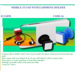 SILICON VACUUM MOBILE STAND WITH EARPHONE HOLDER