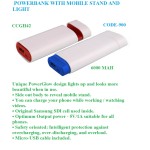 POWERGLOW SLIDING POWER BANK WITH MOBILE STAND 