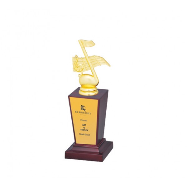 golden music trophy