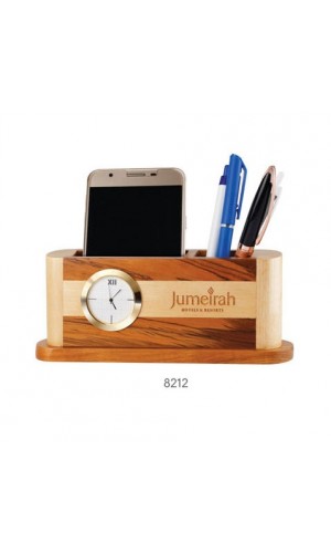 TABLE TOP WITH PEN STAND AND CLOCK