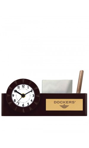 CLOCK WITH PEN WITH PAPER HOLDER 