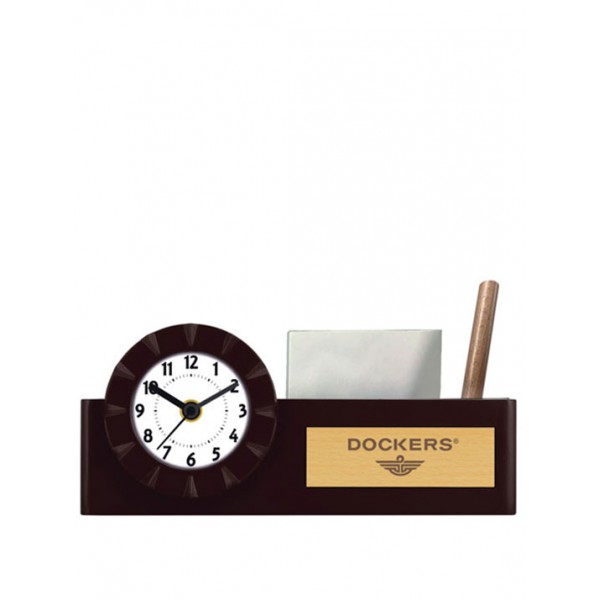 CLOCK WITH PEN WITH PAPER HOLDER 