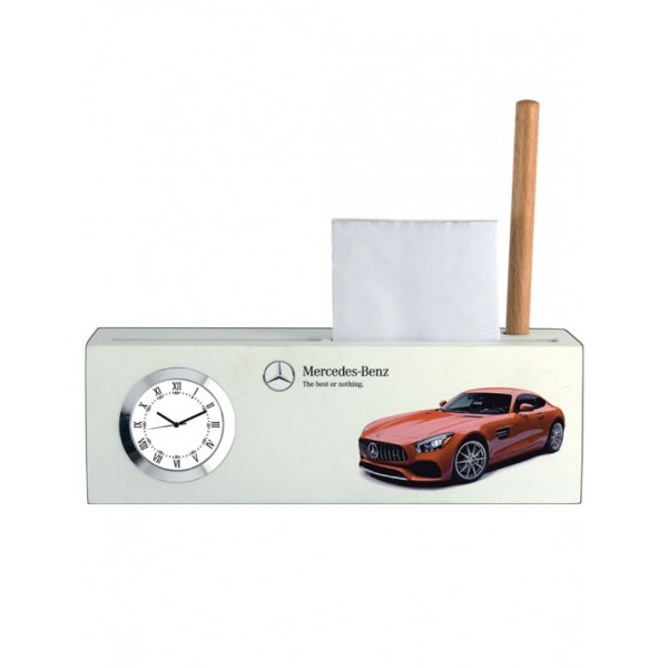 CLOCK WITH PAPER HOLDER