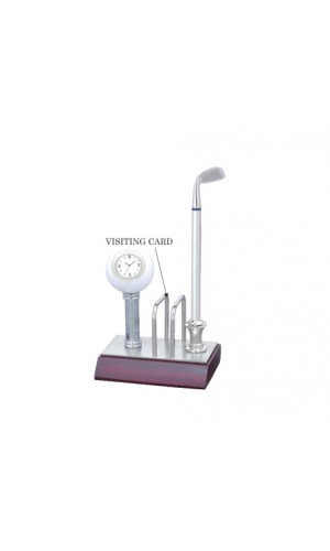 golf table clock pen stand 