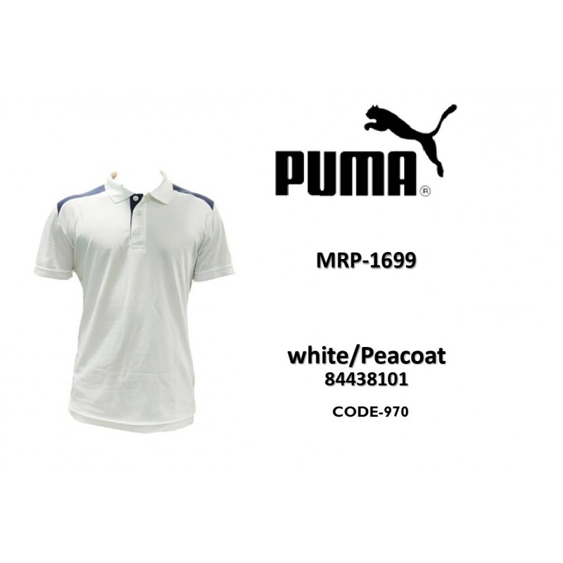 Puma Tshirt Polo Blue White Designer 84438103